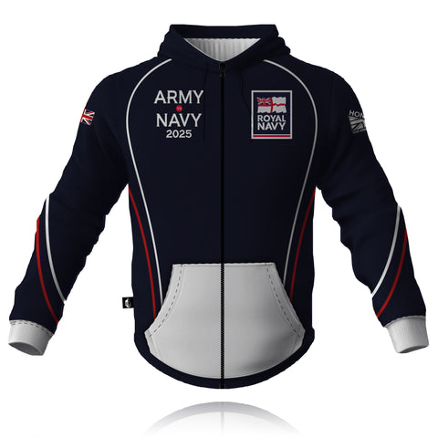 Honour Our Armed Forces (Royal Navy) - Army vs Navy 2025 - Full Zip Embroidered Hoodie (CLEARANCE)
