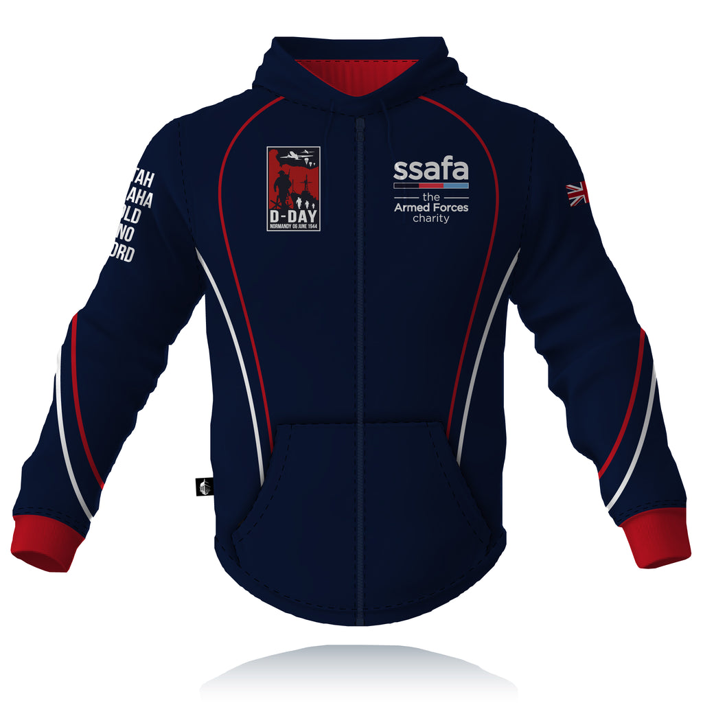 SSAFA, the Armed Forces charity D-Day - Full Zip Embroidered Hoodie (CLEARANCE)