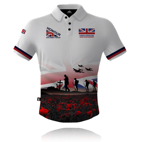Honour Our Armed Forces - Armed Forces Day 2024 V3 (White) - Tech Polo