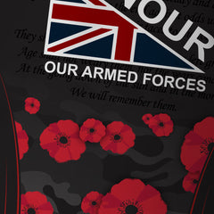 Honour Our Armed Forces Remembrance - Full Zip Tech Hoodie