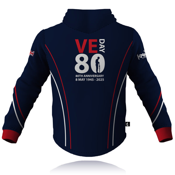 Honour Our Armed Forces VE-DAY 80 Full Zip Embroidered Hoodie