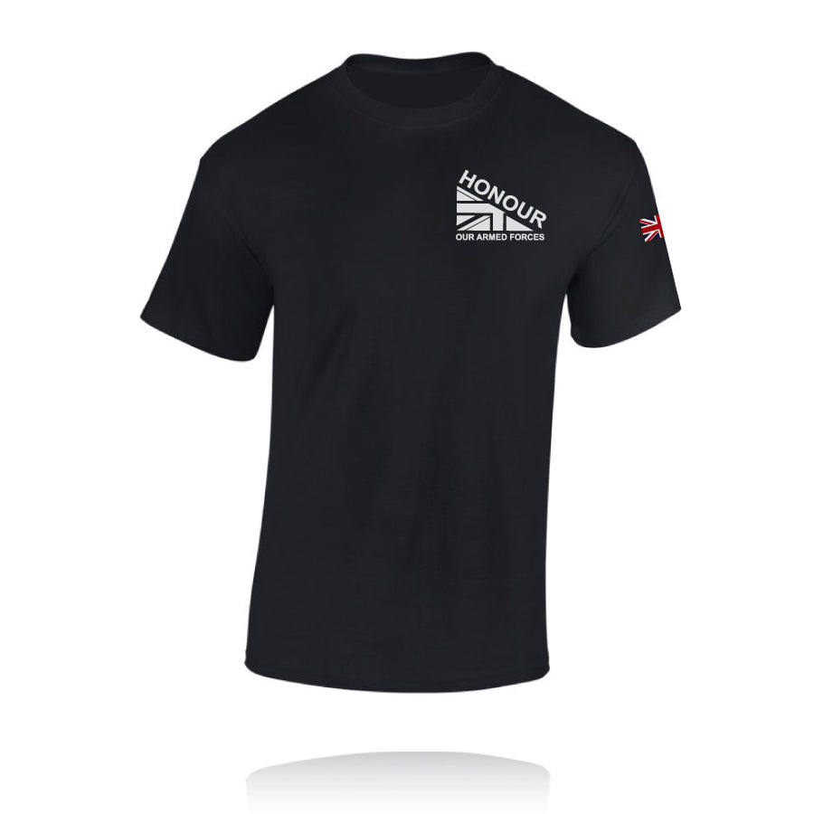 Honour Our Armed Forces Cotton (Black) - T-Shirt