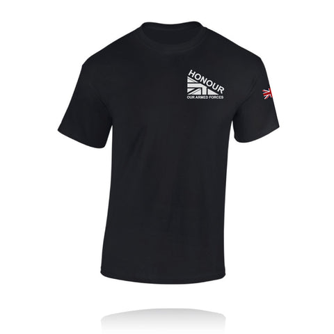 Honour Our Armed Forces Cotton (Black) - T-Shirt