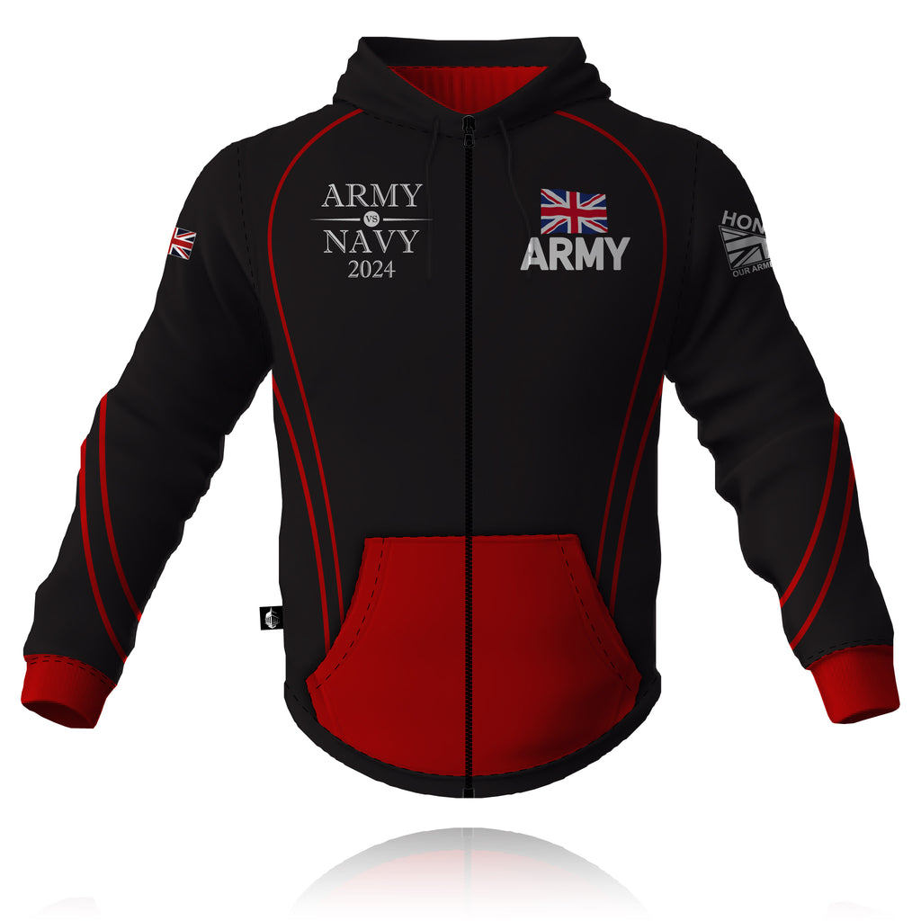 Honour Our Armed Forces (British Army) - Army vs Navy 2024 - Full Zip Embroidered Hoodie