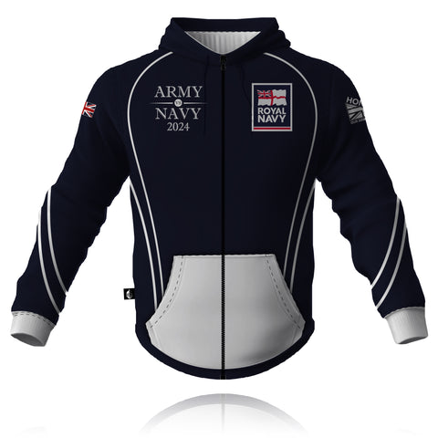 Honour Our Armed Forces (Royal Navy) - Army vs Navy 2024 - Full Zip Embroidered Hoodie