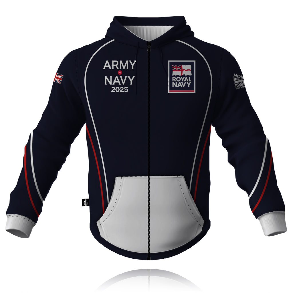 Honour Our Armed Forces (Royal Navy) - Army vs Navy 2025 - Full Zip Embroidered Hoodie