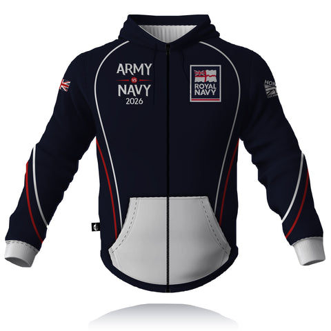 Honour Our Armed Forces (Royal Navy) - Army vs Navy 2026 -  Full Zip Embroidered Hoodie
