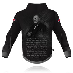 Winston Churchill "We Shall Fight on the Beaches" - Tech Hoodie