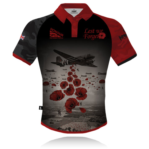 Knight Sportswear - Remembrance Poppy Chutes V1- Tech Polo