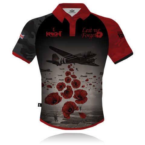 Knight Sportswear - Remembrance Poppy Chutes V1- Tech Polo