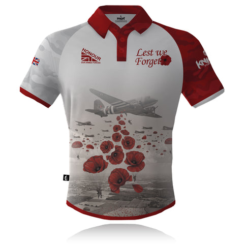 Knight Sportswear - Remembrance Poppy Chutes V2- Tech Polo