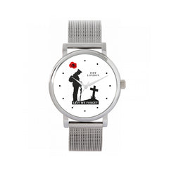 Honour Our Armed Forces 'Lest We Forget' - Stainless Steel Strap 38mm Bezel Watch