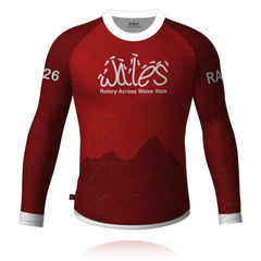 Rotary Across Wales Walk 2026 - V2  Long Sleeve Tech Tee