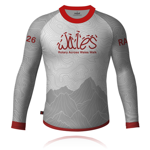 Rotary Across Wales Walk 2026 - V1  Long Sleeve Tech Tee
