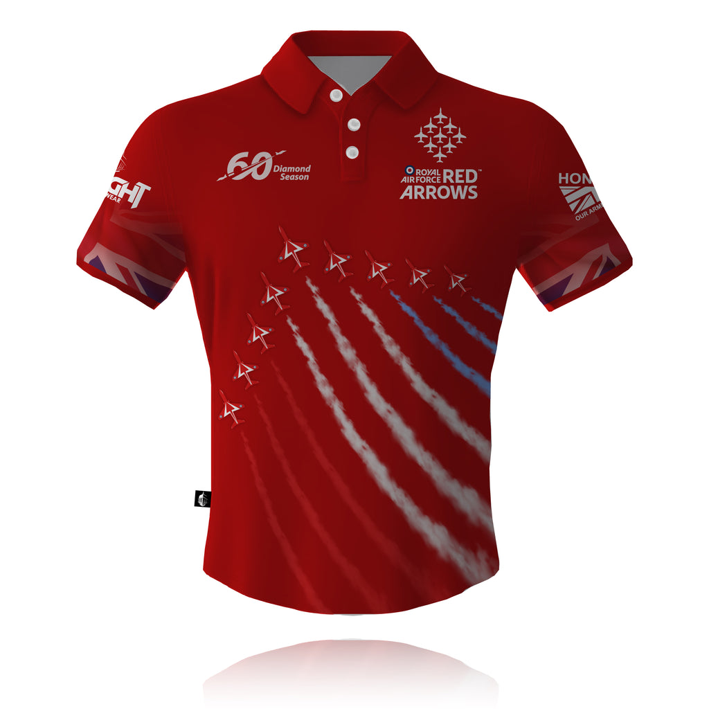 Honour Our Armed Forces Red Arrows Arrowhead Tech Polo Knight Sportswear