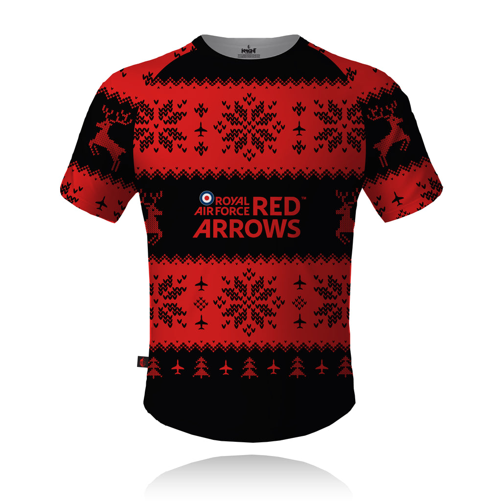 Red Arrows - Christmas Jumper (Black/Red) - Tech Tee