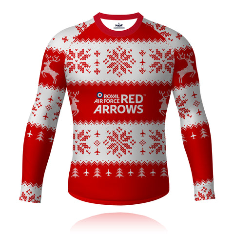 Red Arrows - Christmas Jumper (Red/White) - Long Sleeve Tech Tee