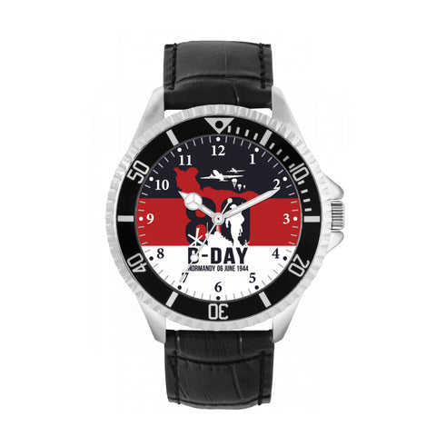 D-Day 80 - Operation Overlord - Leather Strap 42mm Bezel Watch