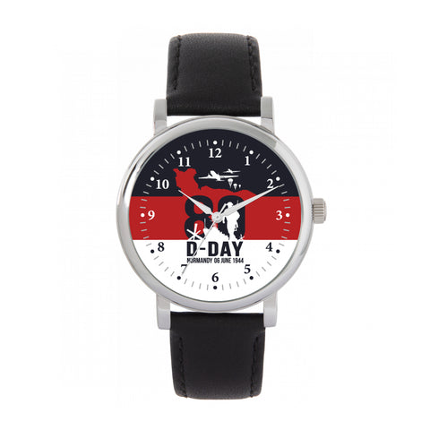 D-Day 80 - Operation Overlord - Leather Strap 38mm Bezel Watch