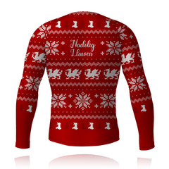 Wales Christmas Jumper - Long Sleeve Tech Polo