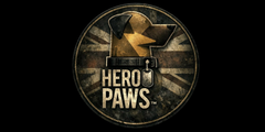 Hero Paws (Black) - Flag