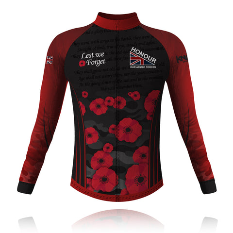 Honour Our Armed Forces 'Lest We Forget' - Long Sleeve Cycling Shirt
