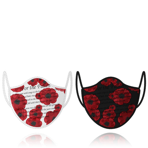 Honour Our Armed Forces 'For the Fallen' Remembrance - 2 x Face Mask Bundle