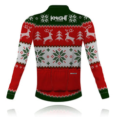 Christmas Jumper Red/Green - Long Sleeve Cycling Shirt