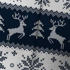 Christmas Jumper Navy/White - Long Sleeve Cycling Shirt