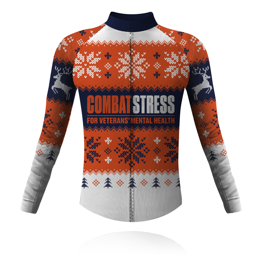 Combat Stress Christmas Jumper - Long Sleeve Cycling Shirt
