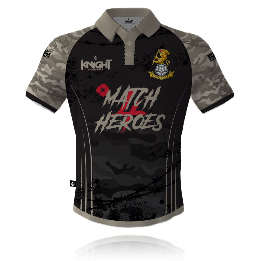 Match 4 Heroes (Black) - Tech Polo