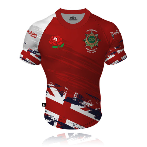 Staffordshire Fire & Rescue/England - Rugby Union Rugby Shirt