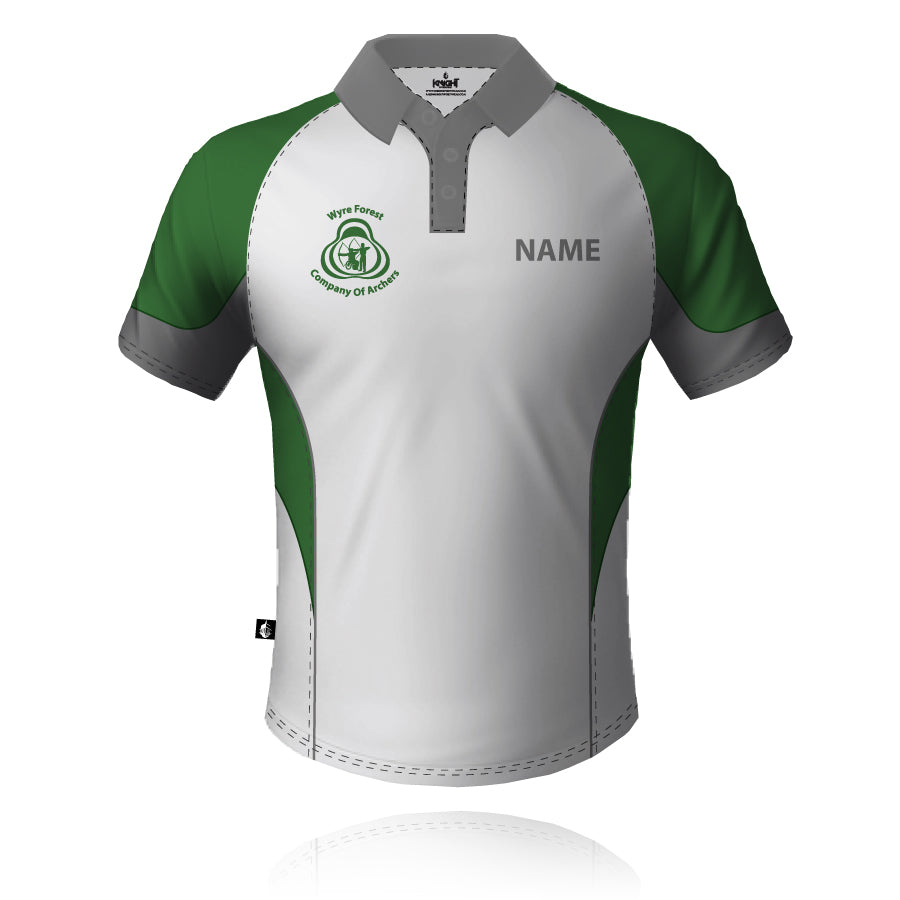 Wyre Forest Company of Archers White - Tech Polo